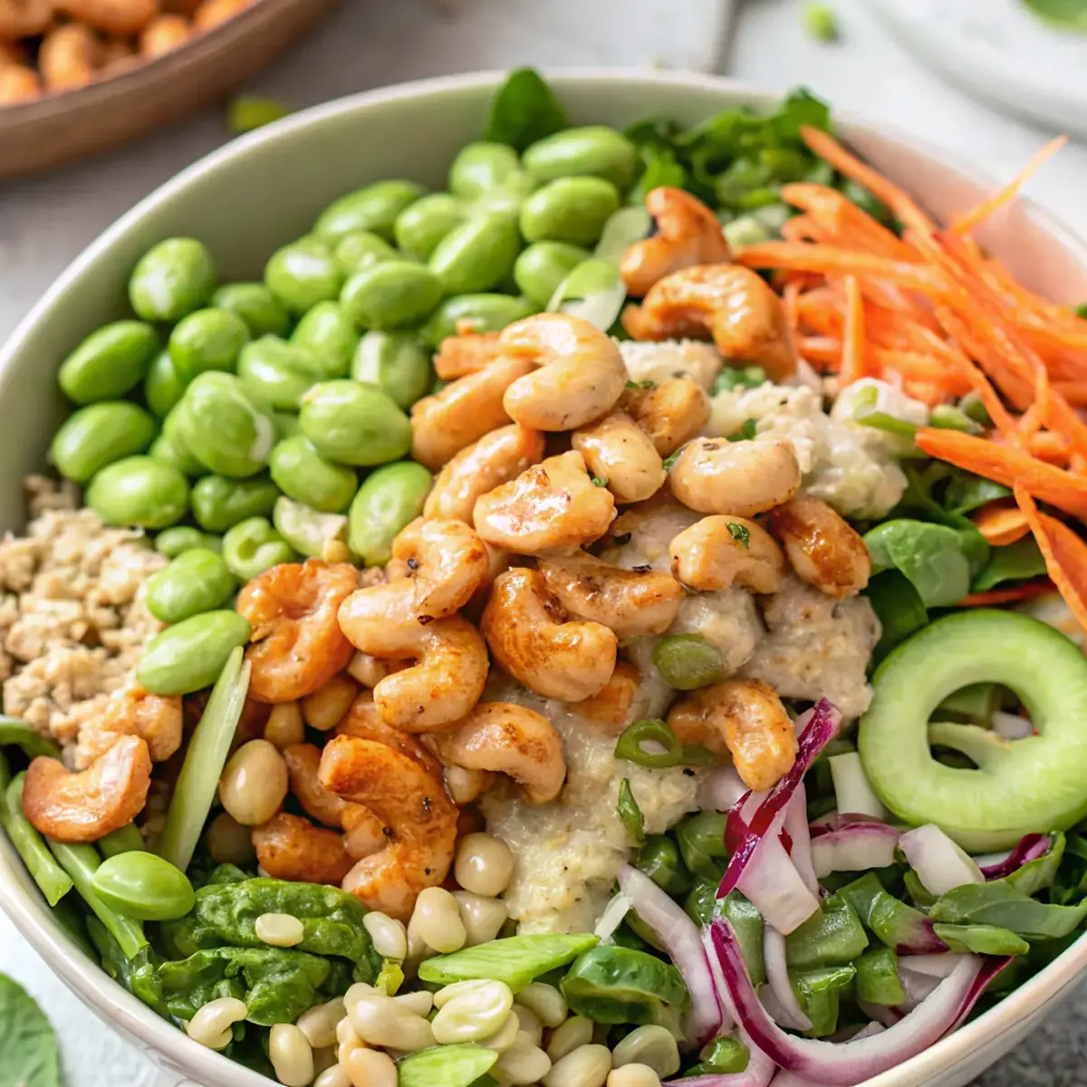 Crunchy Cashew Edamame Salad