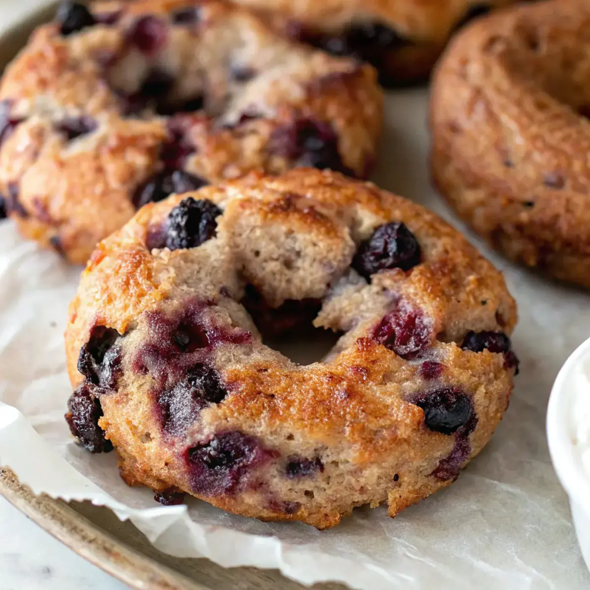 Delish Blueberry Protein Bagels