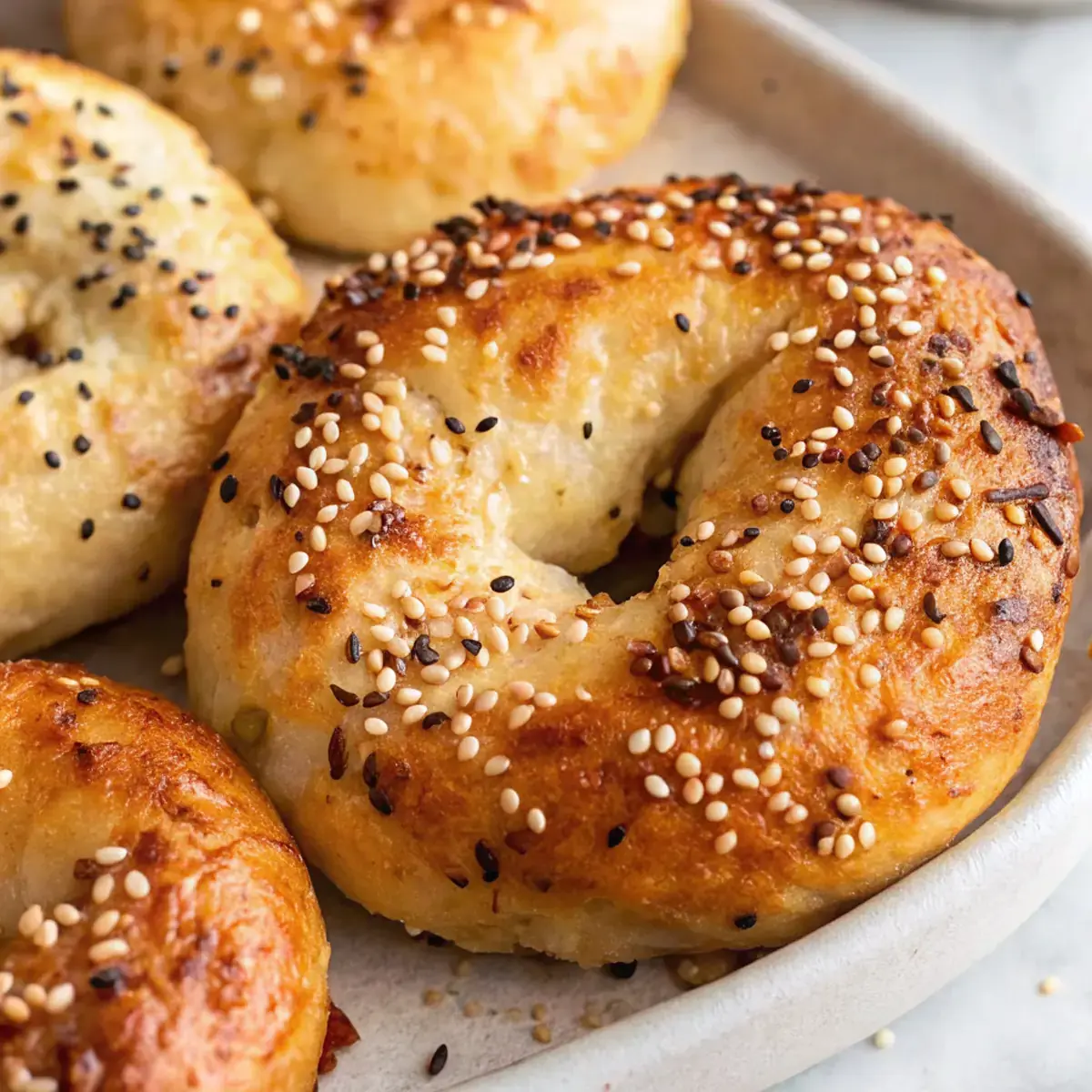 Easy Air Fryer Protein Bagels