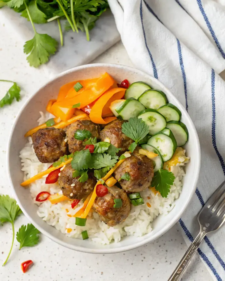 Easy Banh Mi Meatball Bowls image1