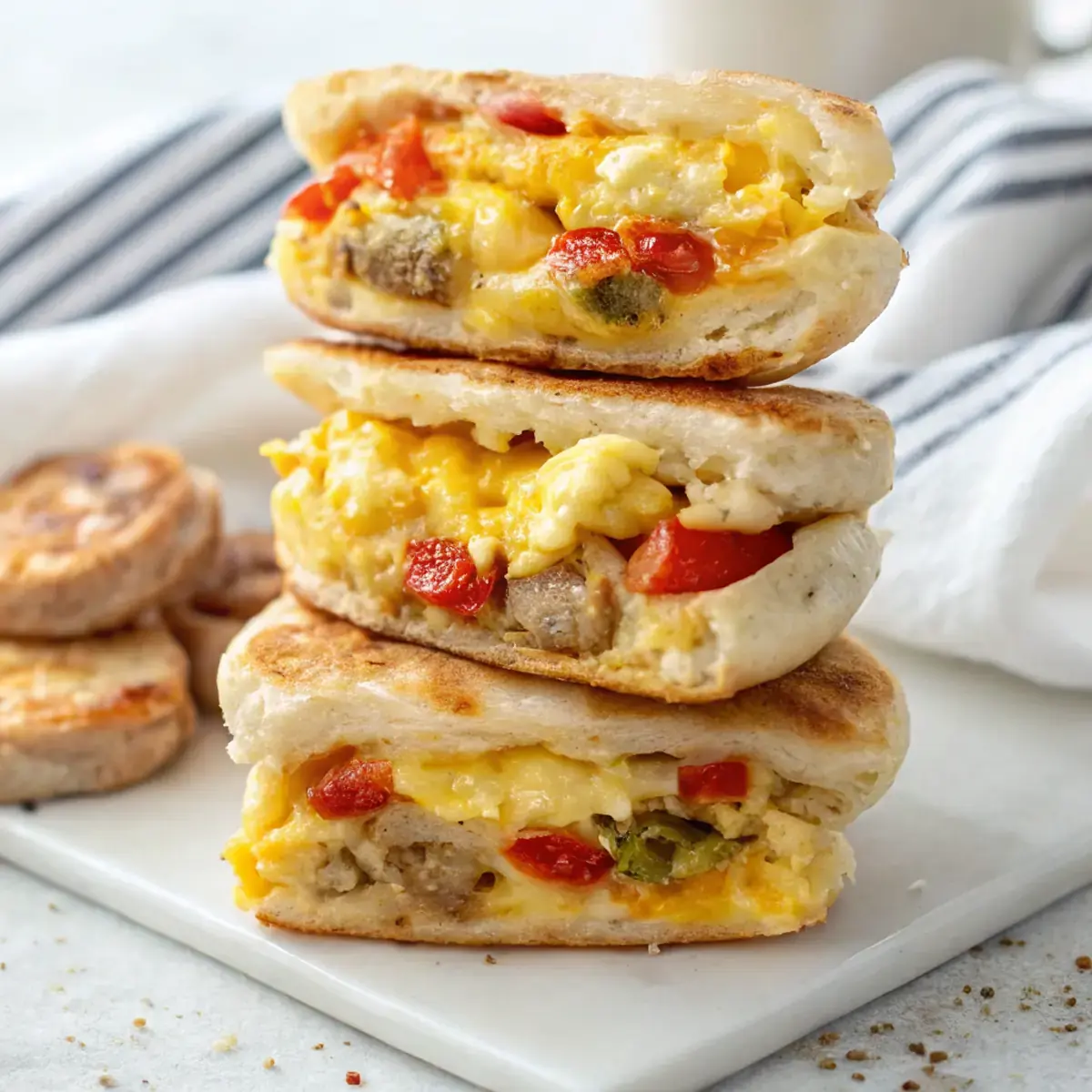 Easy Breakfast Stuffed English Muffins image1