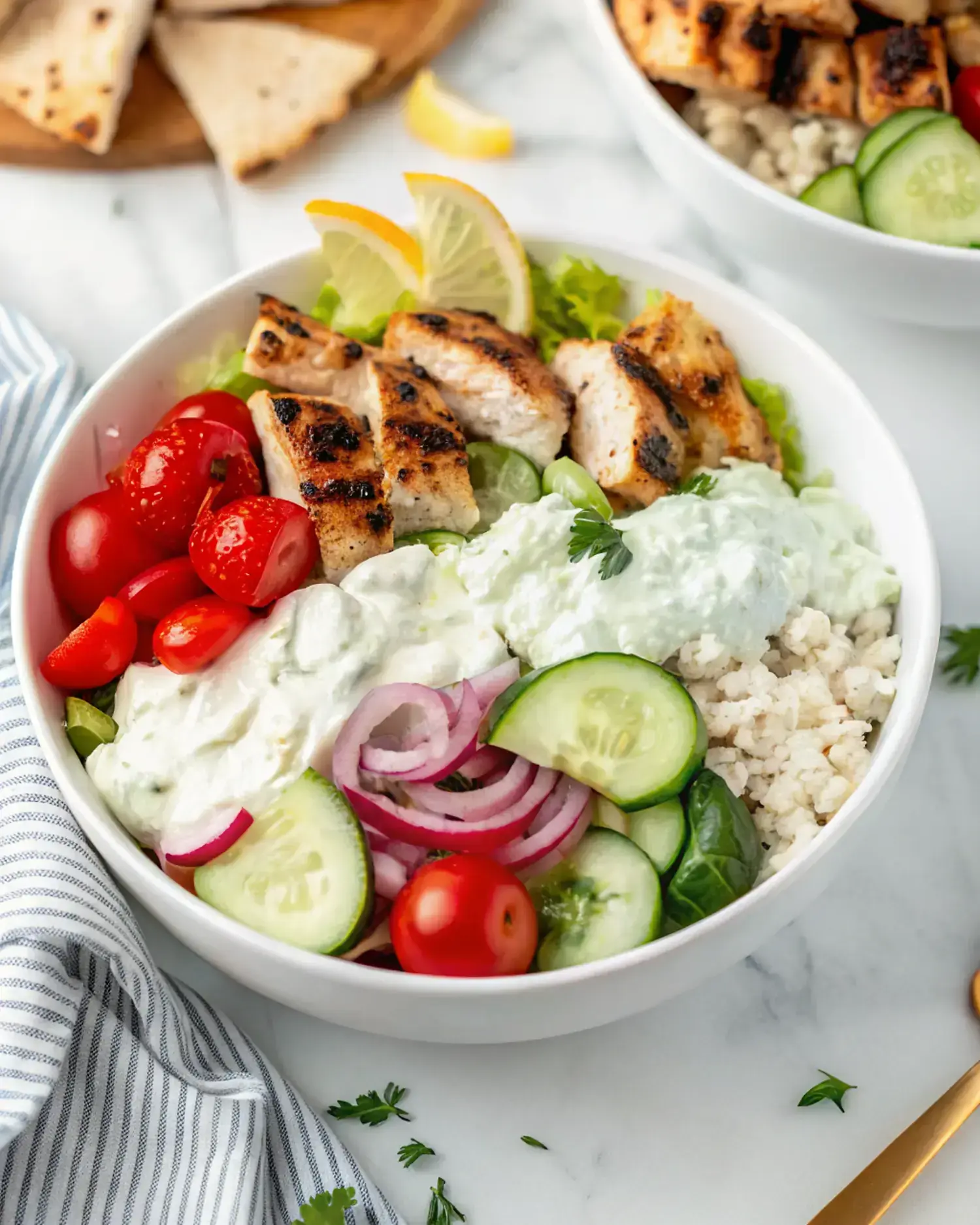 Easy Chicken Tzatziki Bowls