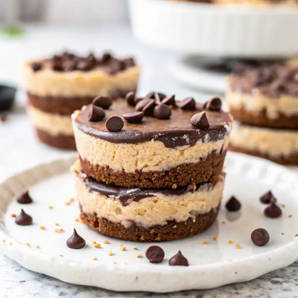 Peanut Butter Chocolate Cheesecake Cups
