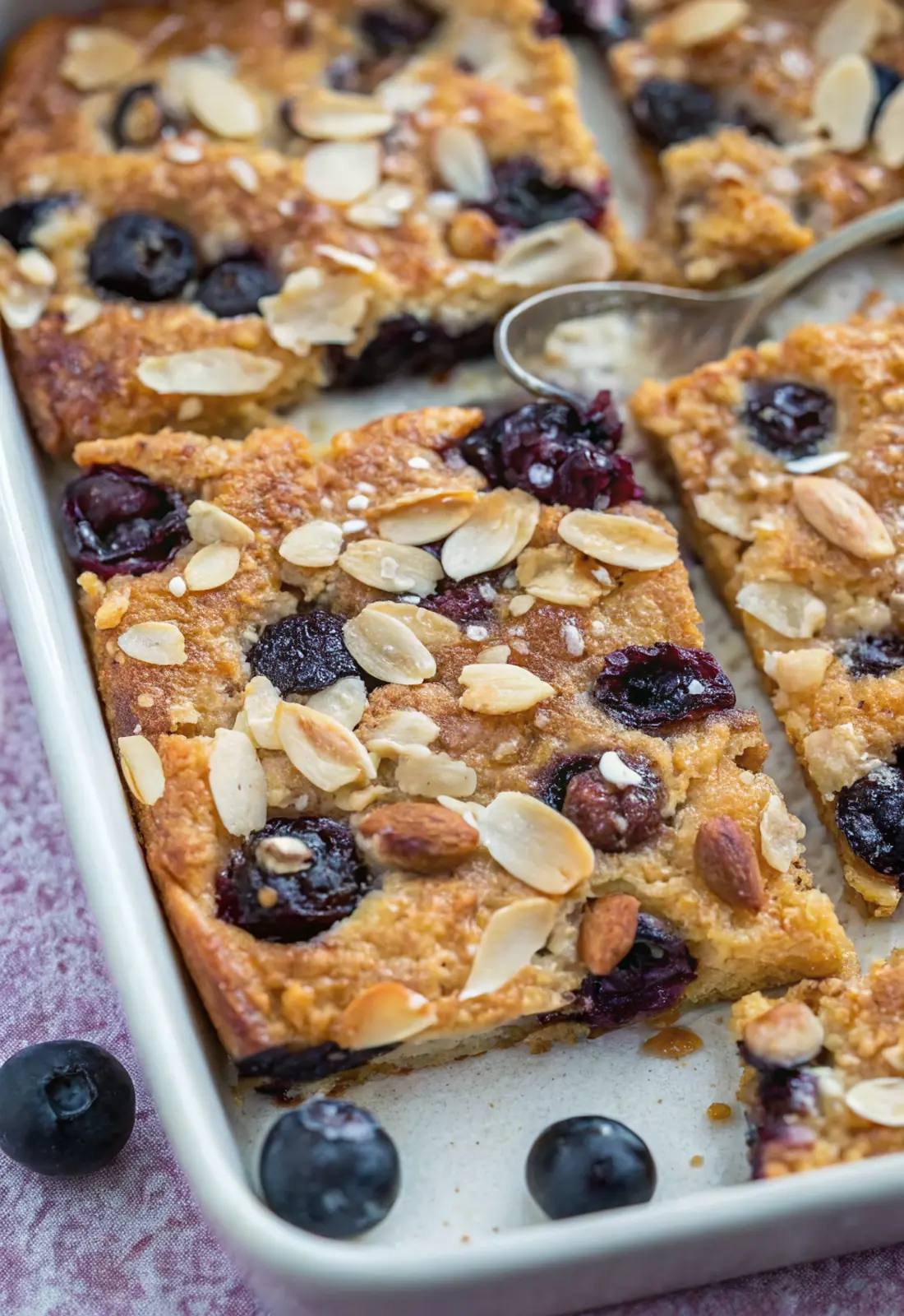 Blueberry Cottage Cheese Breakfast Bake