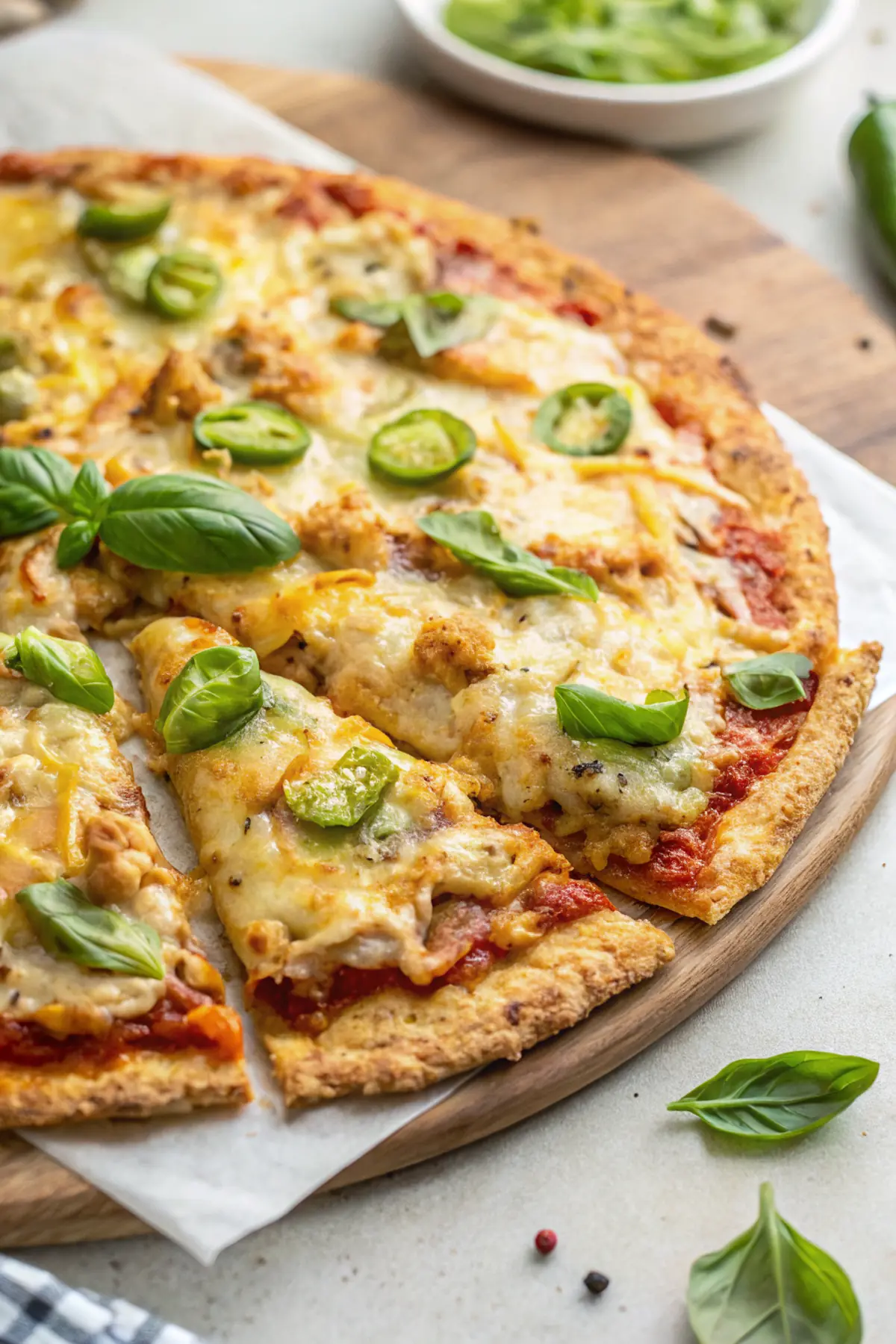 Cheesy Chicken Pizza Crust Delight