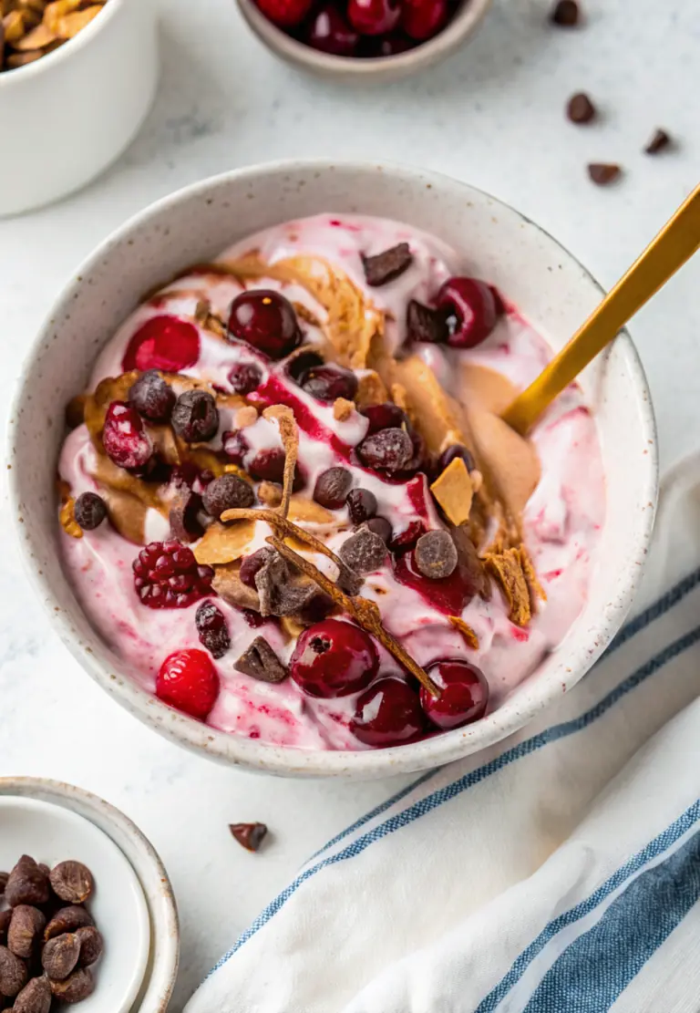 Chocolate Cherry Cheesecake Yogurt Bowl image1