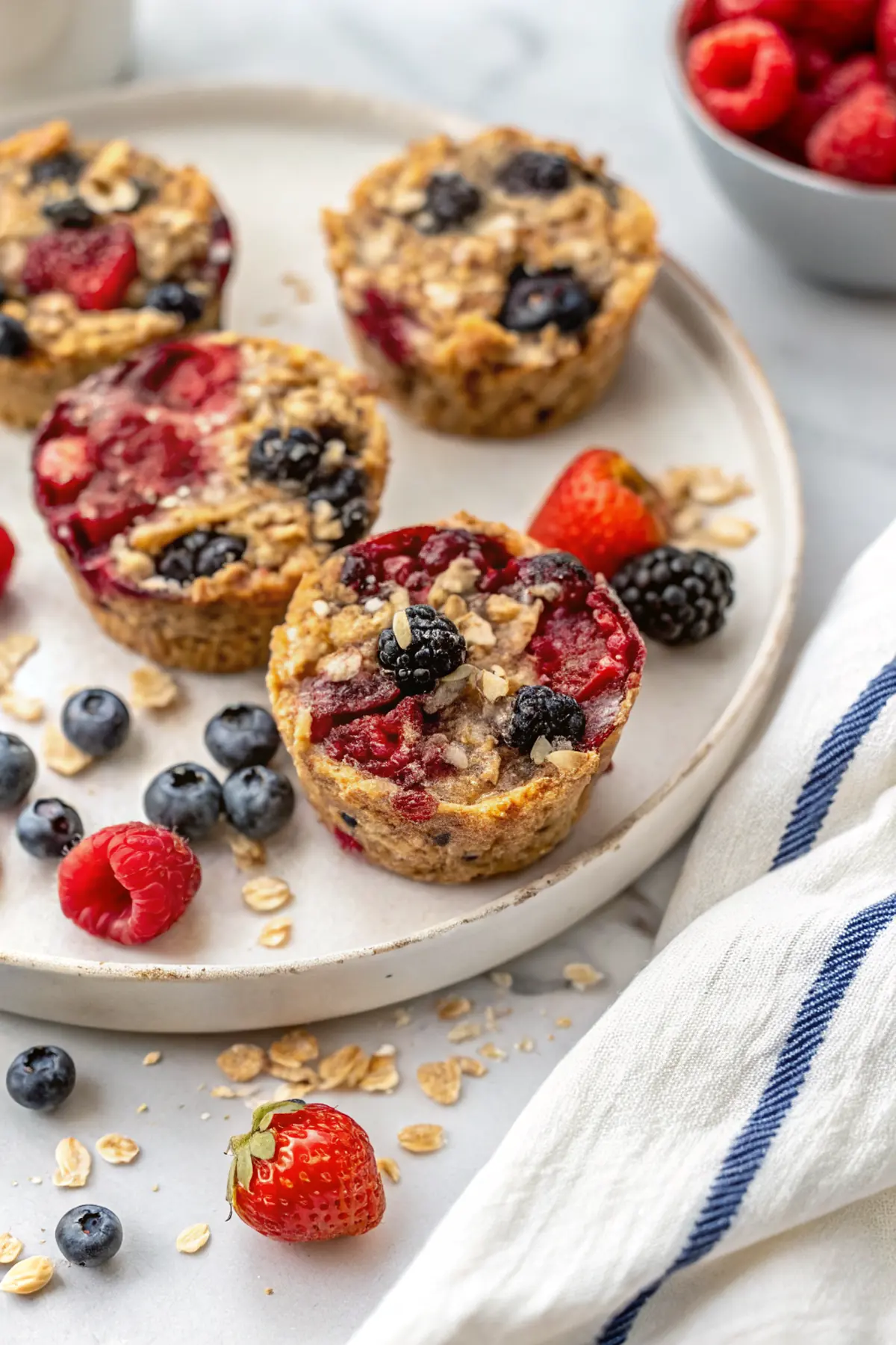 Cottage Cheese Baked Oatmeal Cups