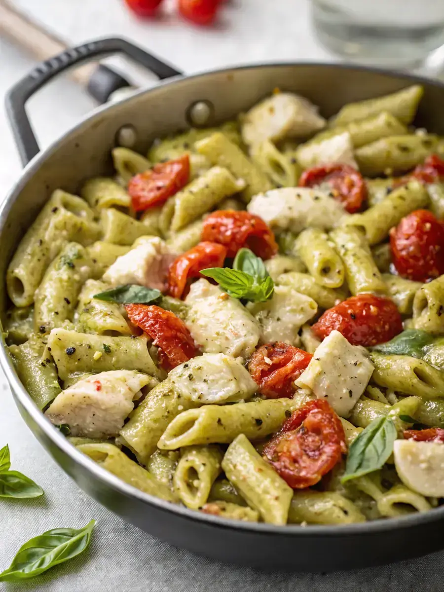 Creamy Chicken Pesto Pasta Delight