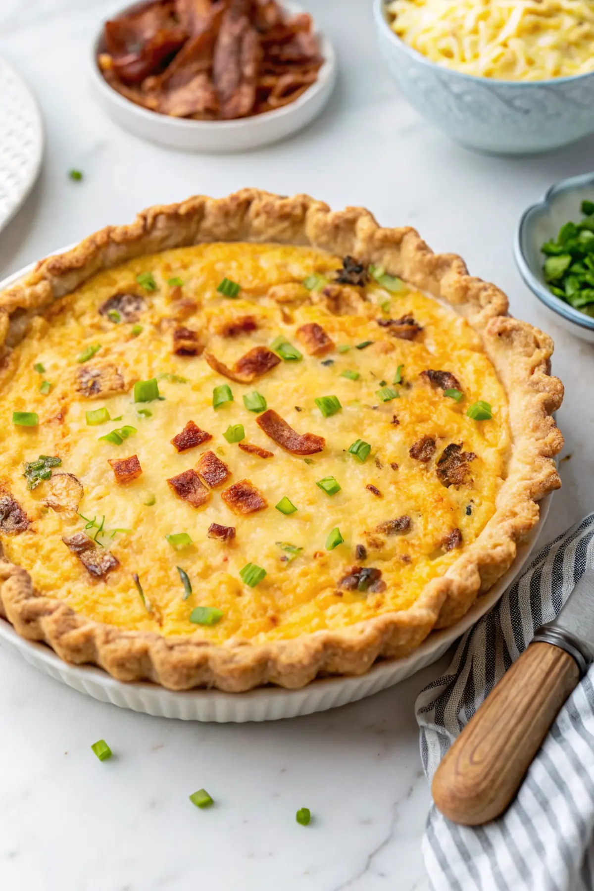 Creamy Cottage Cheese Quiche