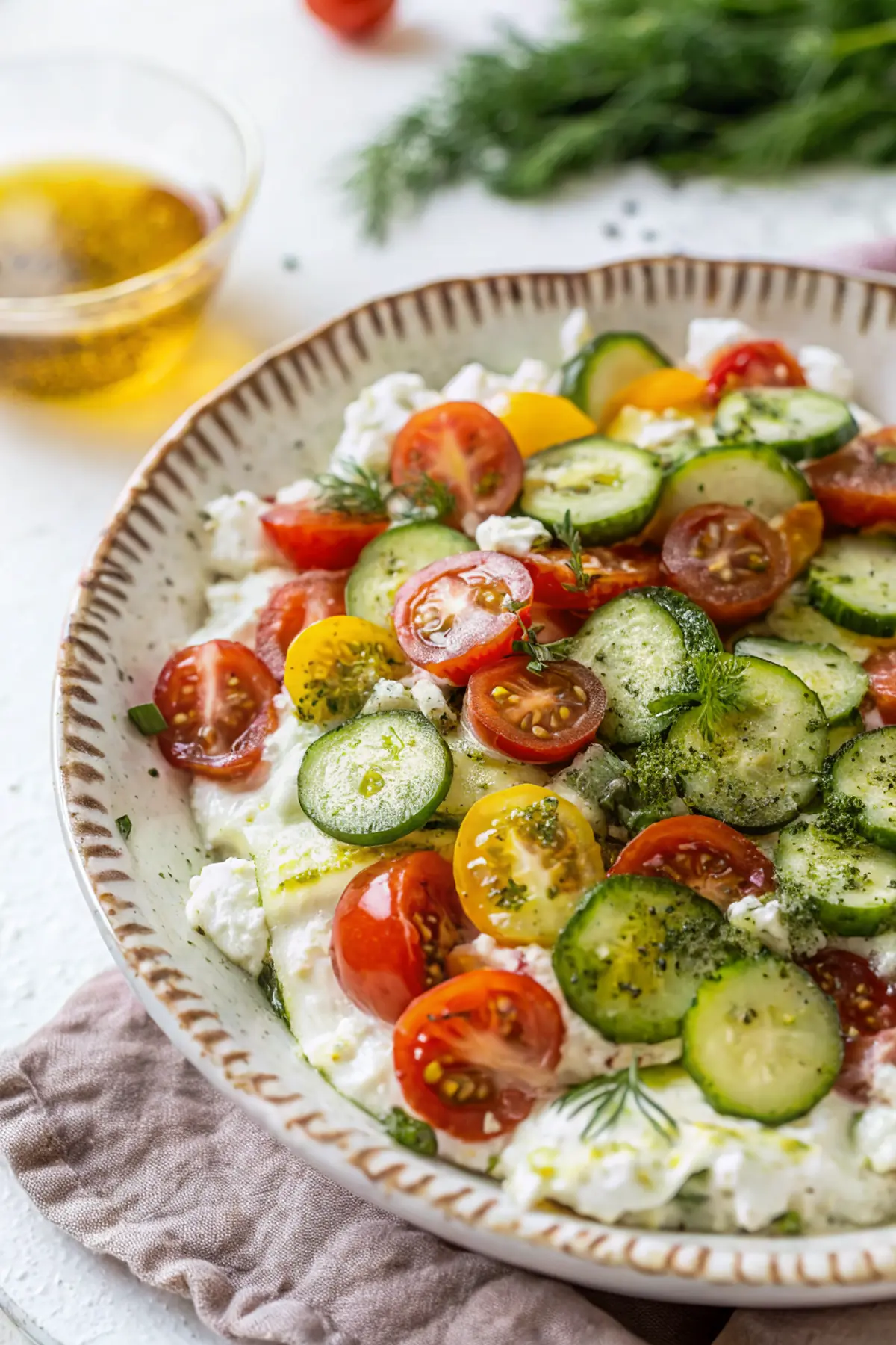 Creamy Cottage Cheese Salad Bowl