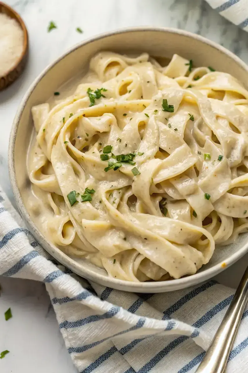 Creamy High Protein Cottage Cheese Alfredo