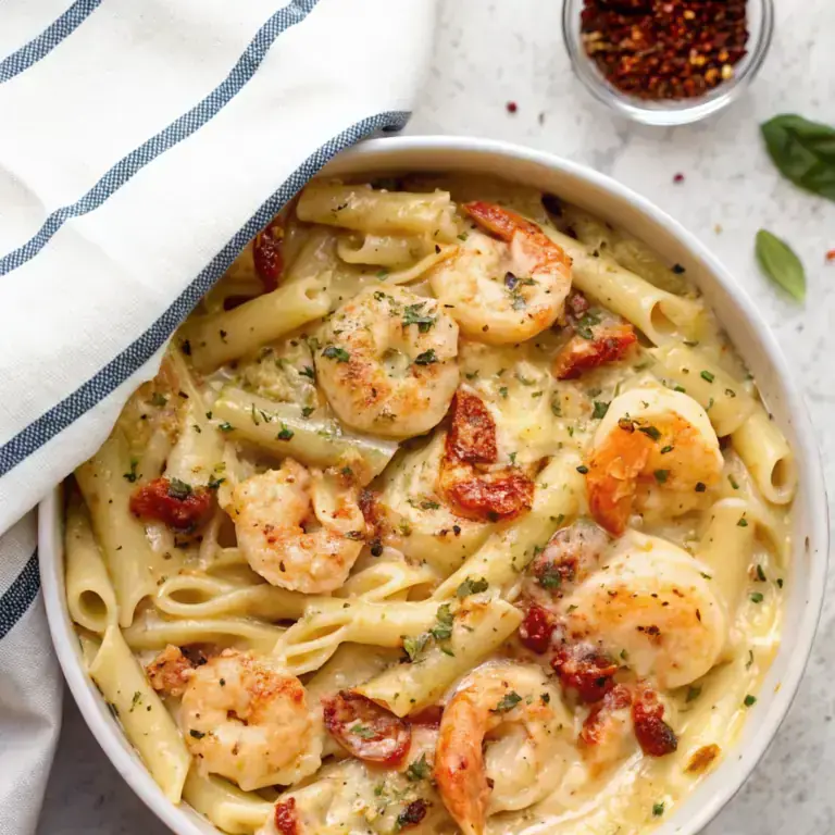 Creamy Mozzarella Shrimp Pasta image1