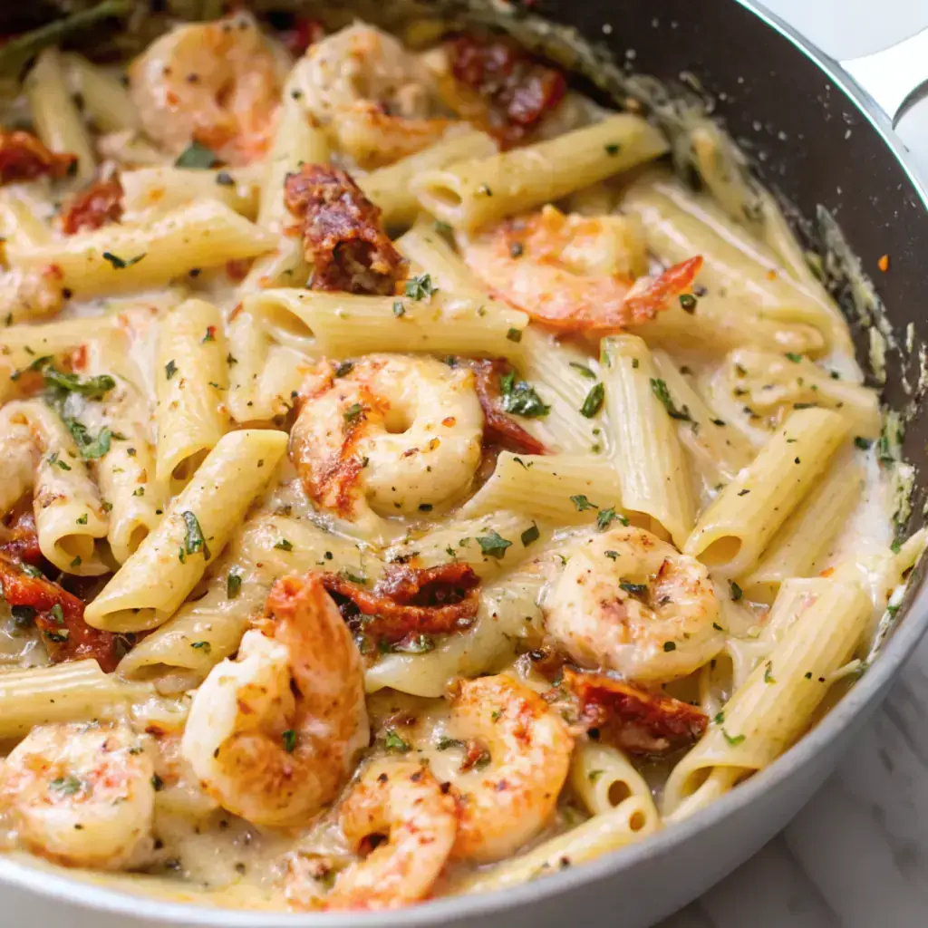 Creamy Mozzarella Shrimp Pasta image2