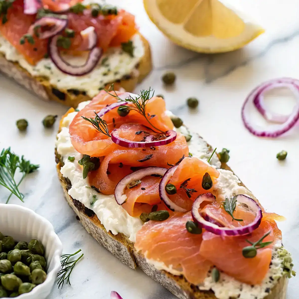 Creamy Smoked Salmon Toasts