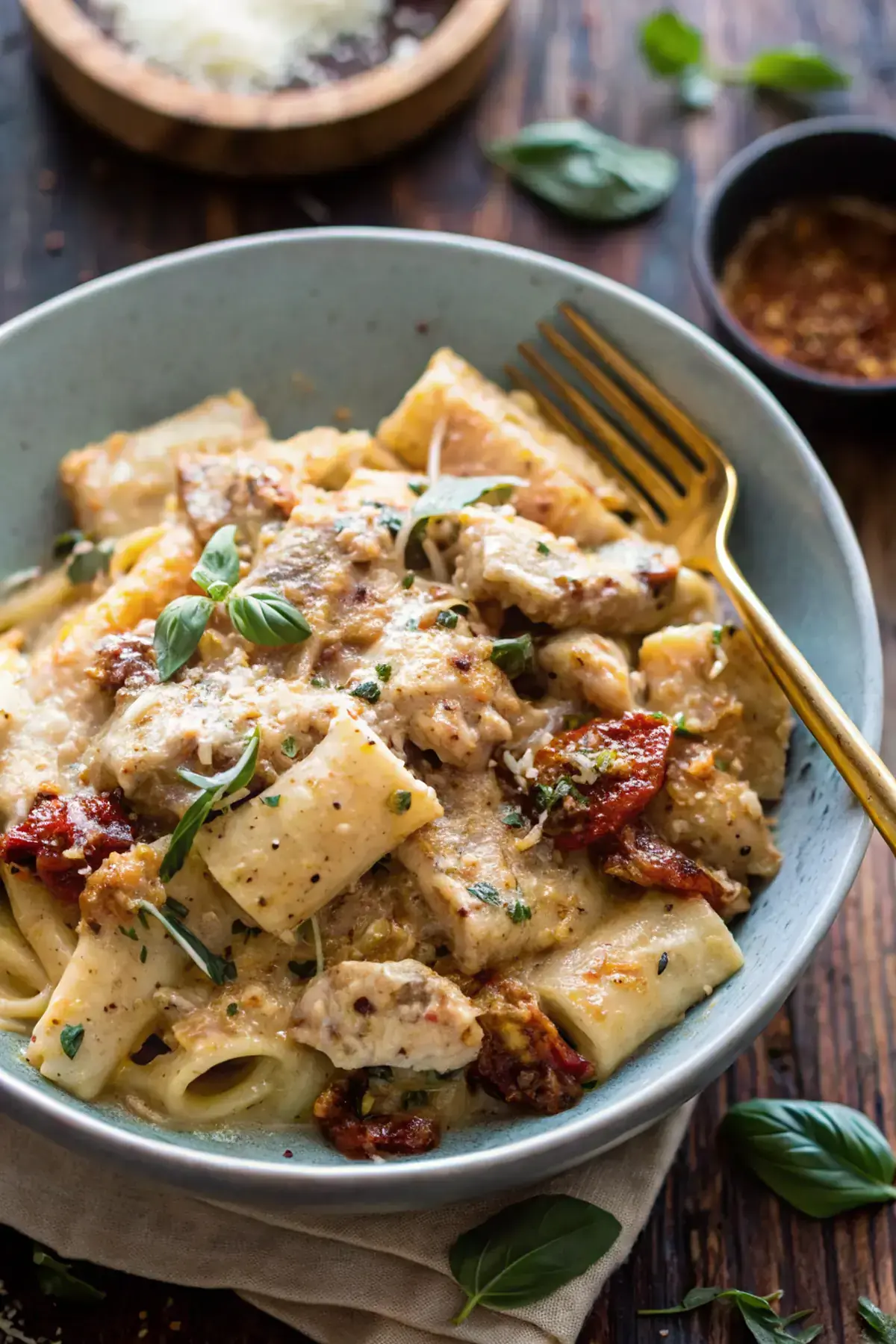 Creamy Sun Dried Tomato Chicken Pasta