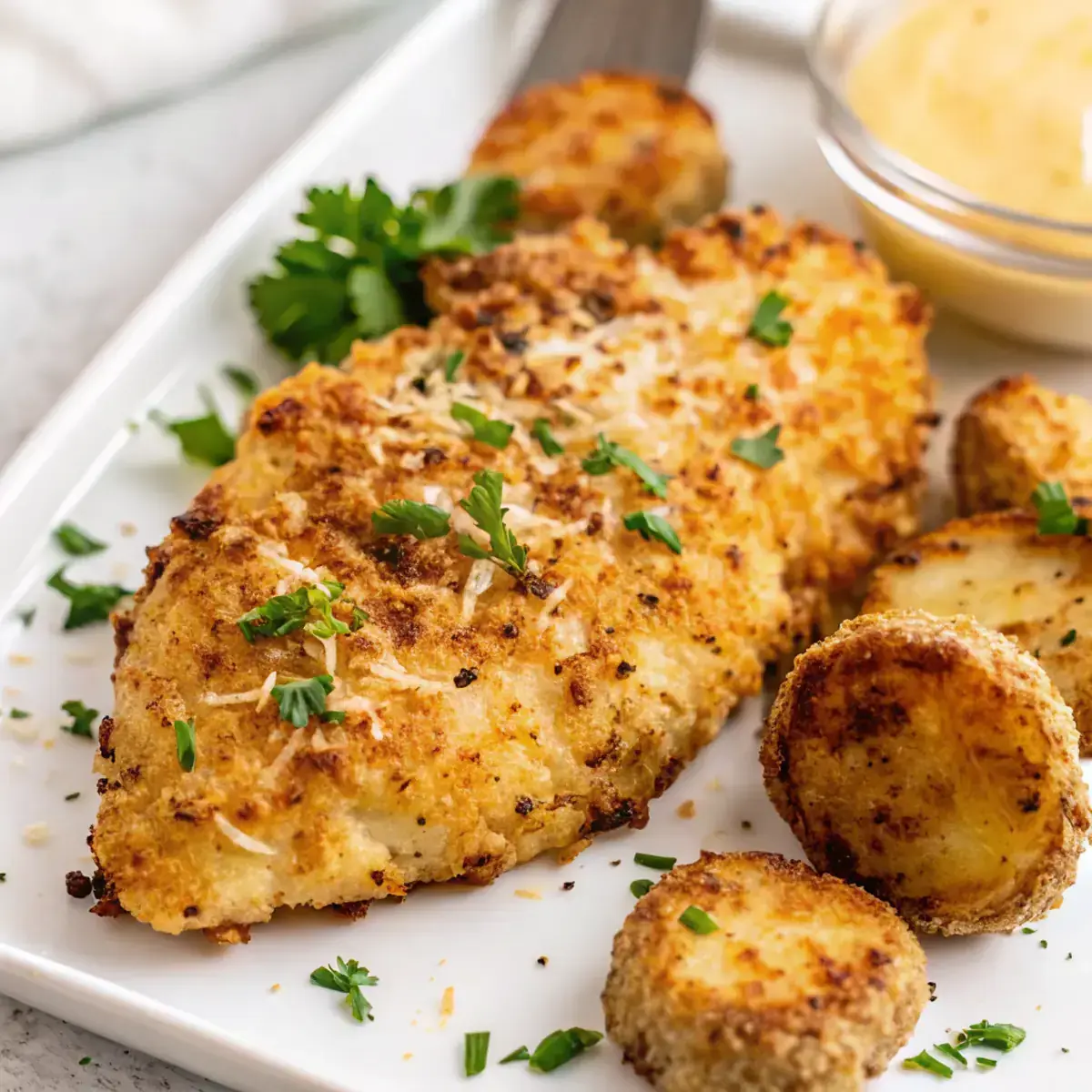 Crispy Air Fryer Parmesan Chicken