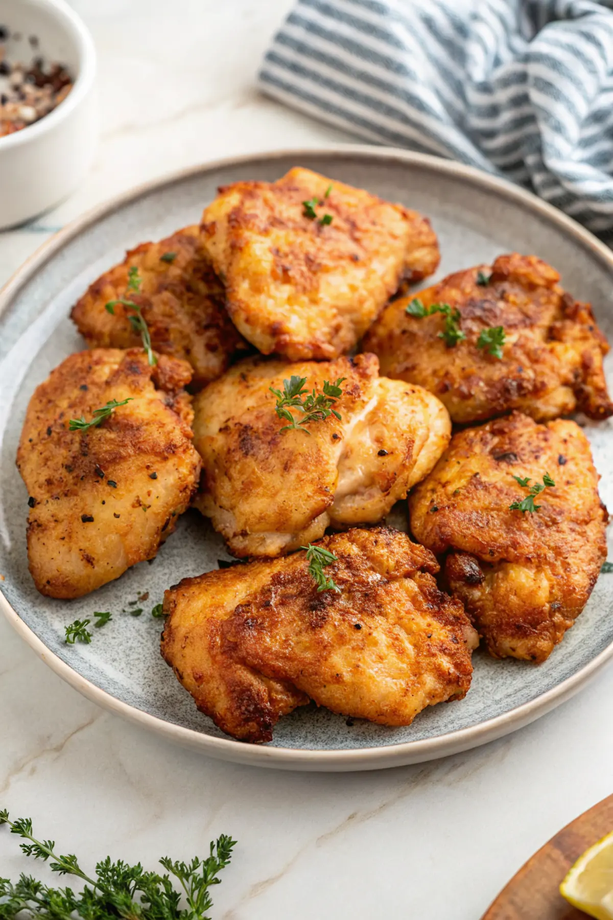 Crispy Baked Boneless Chicken Thighs
