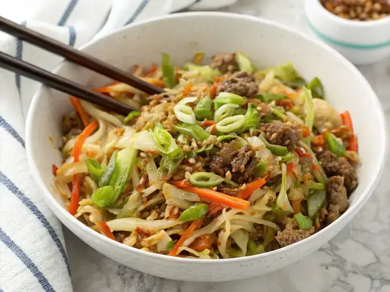Easy Beef and Cabbage Stir Fry image1