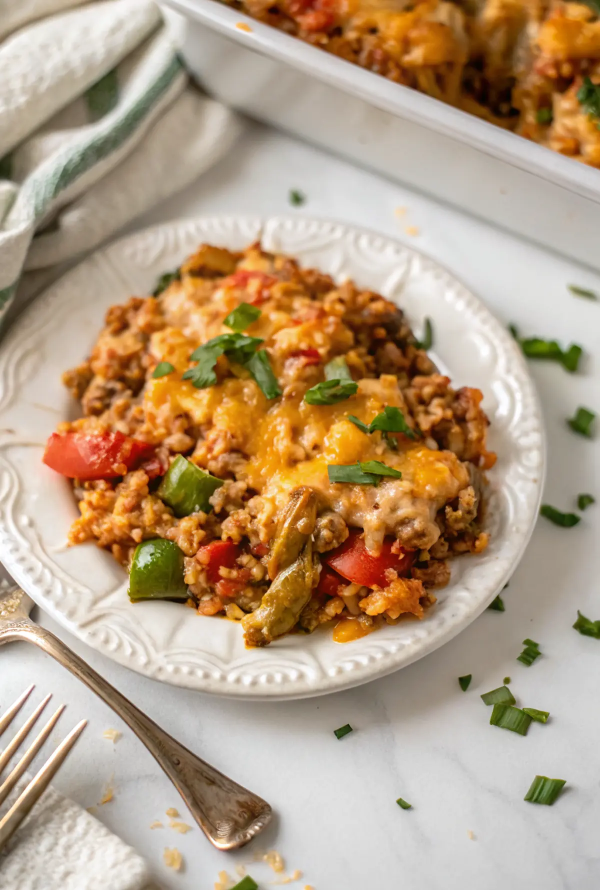 Easy Cheesy Stuffed Pepper Casserole