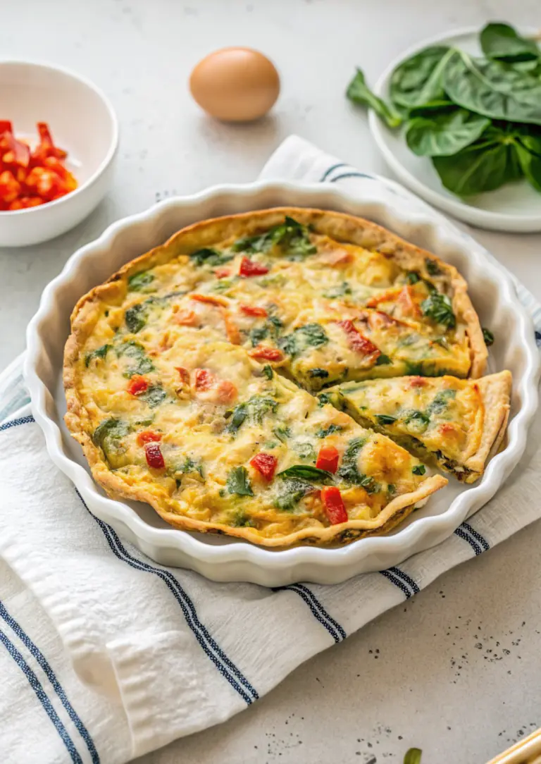 Easy Cheesy Tortilla Quiche image1