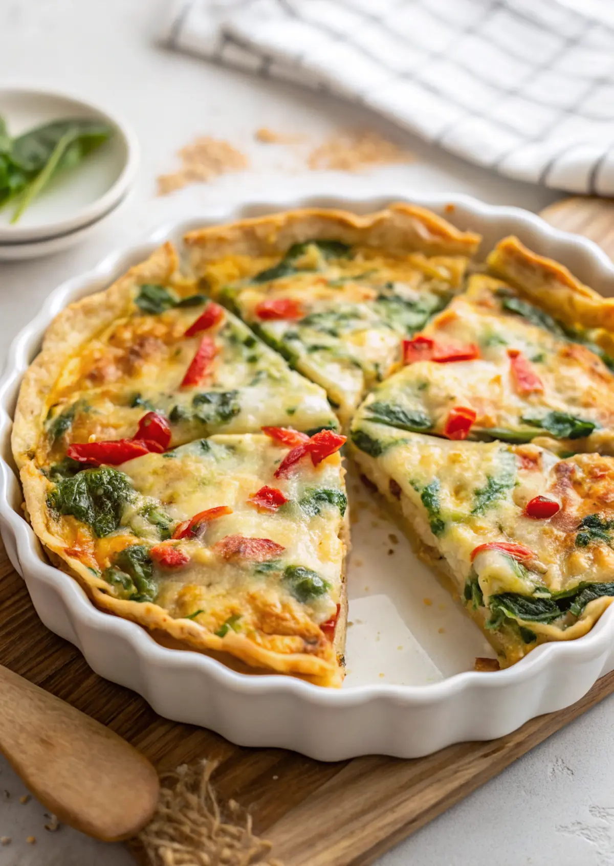 Easy Cheesy Tortilla Quiche