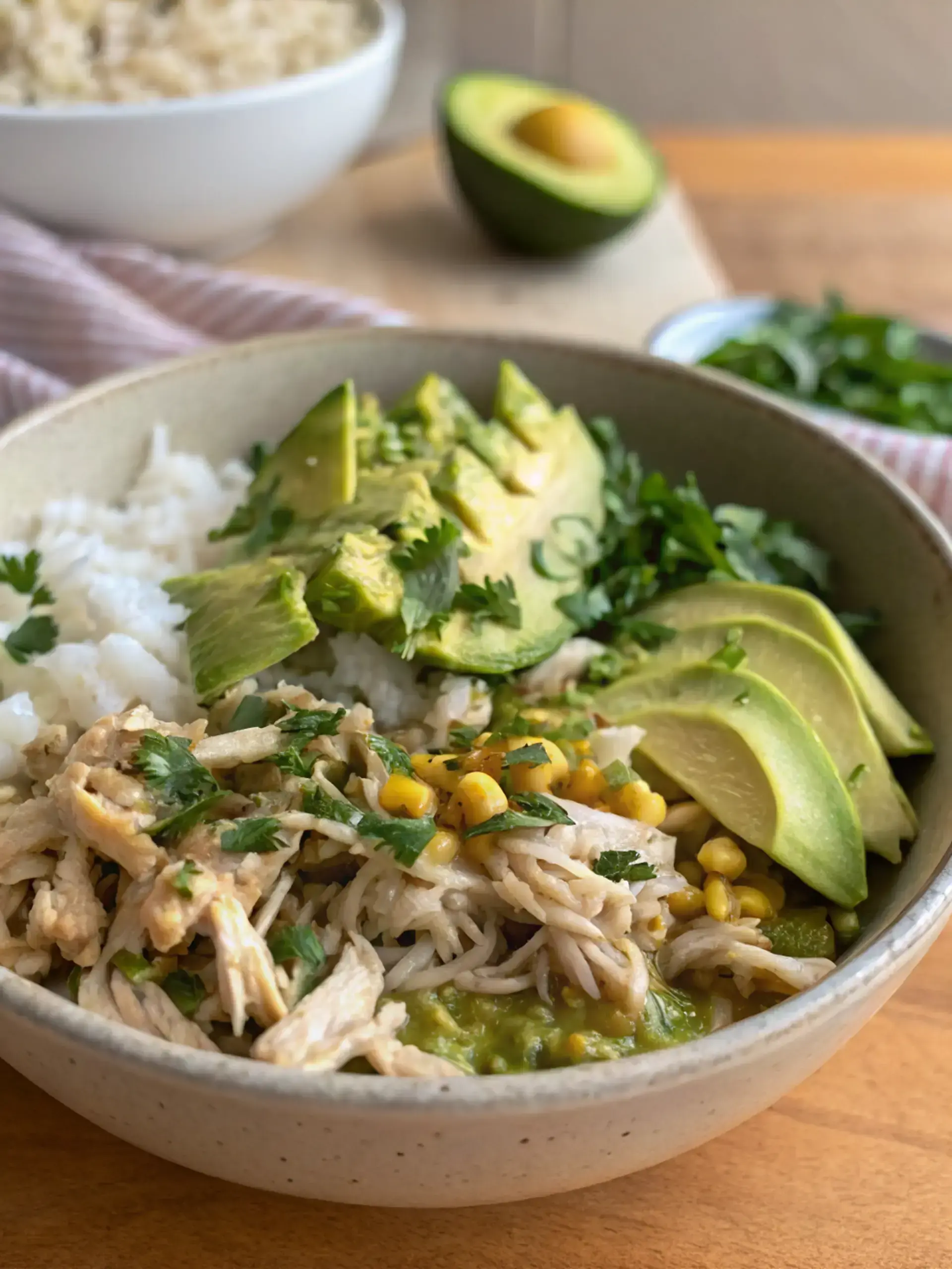 Easy Salsa Verde Chicken Bowls