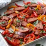 Easy Sheet Pan Sausage and Peppers image1