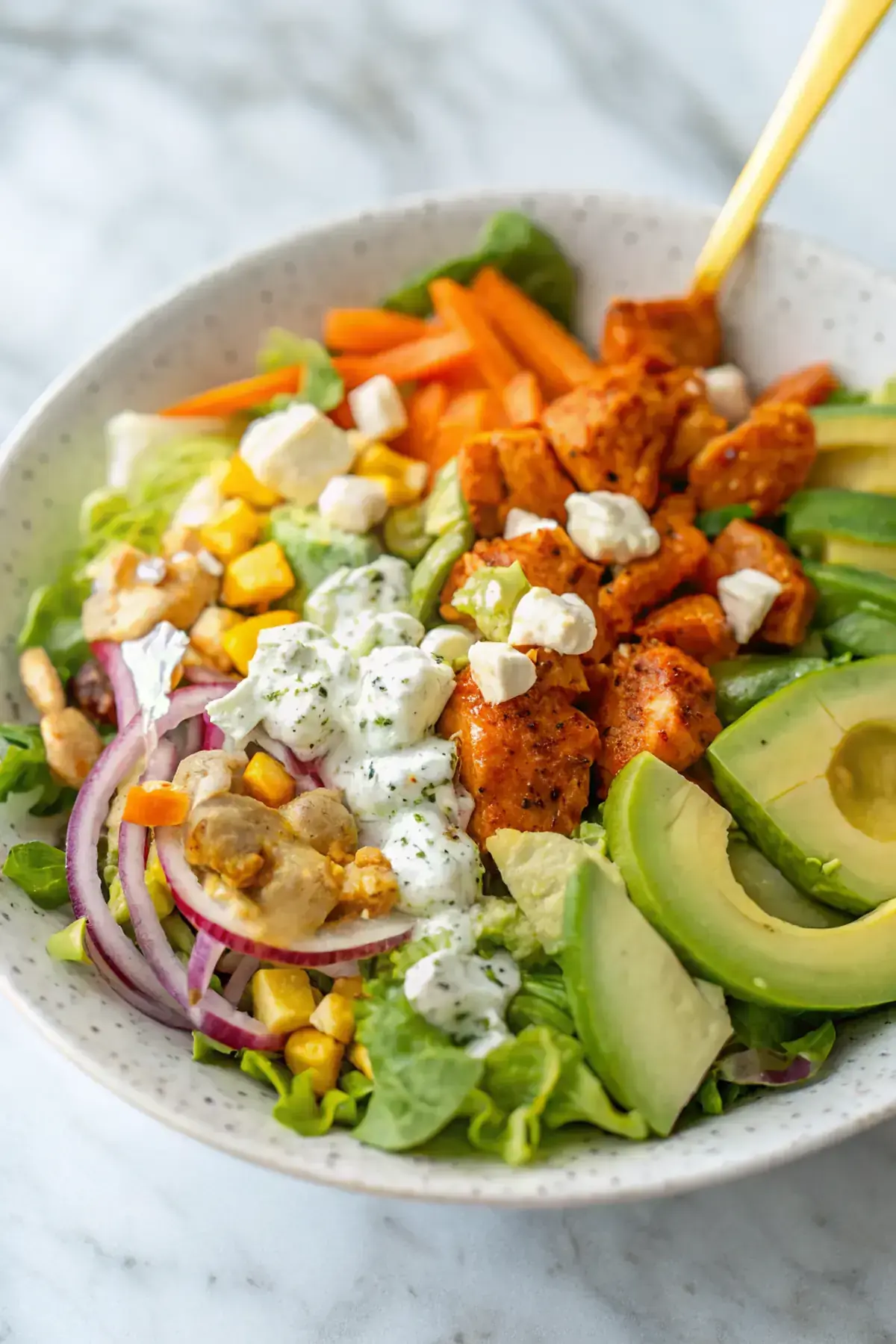 Easy Spicy Buffalo Chicken Salad
