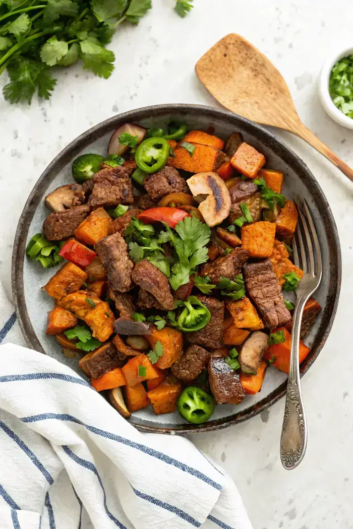 Easy Steak and Sweet Potato Skillet image1