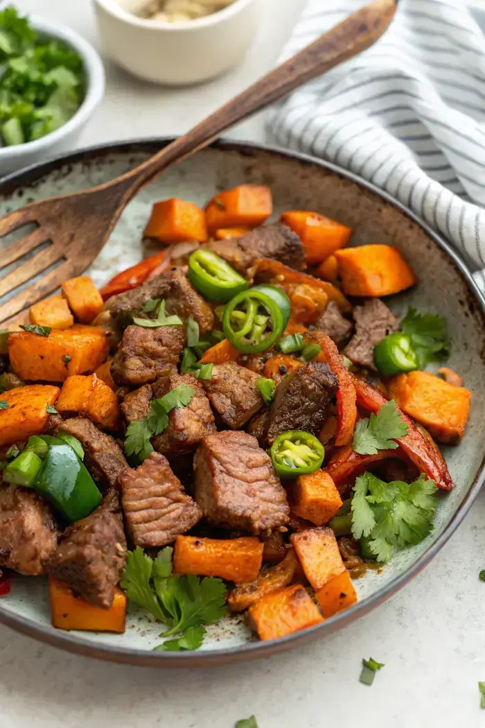 Easy Steak and Sweet Potato Skillet