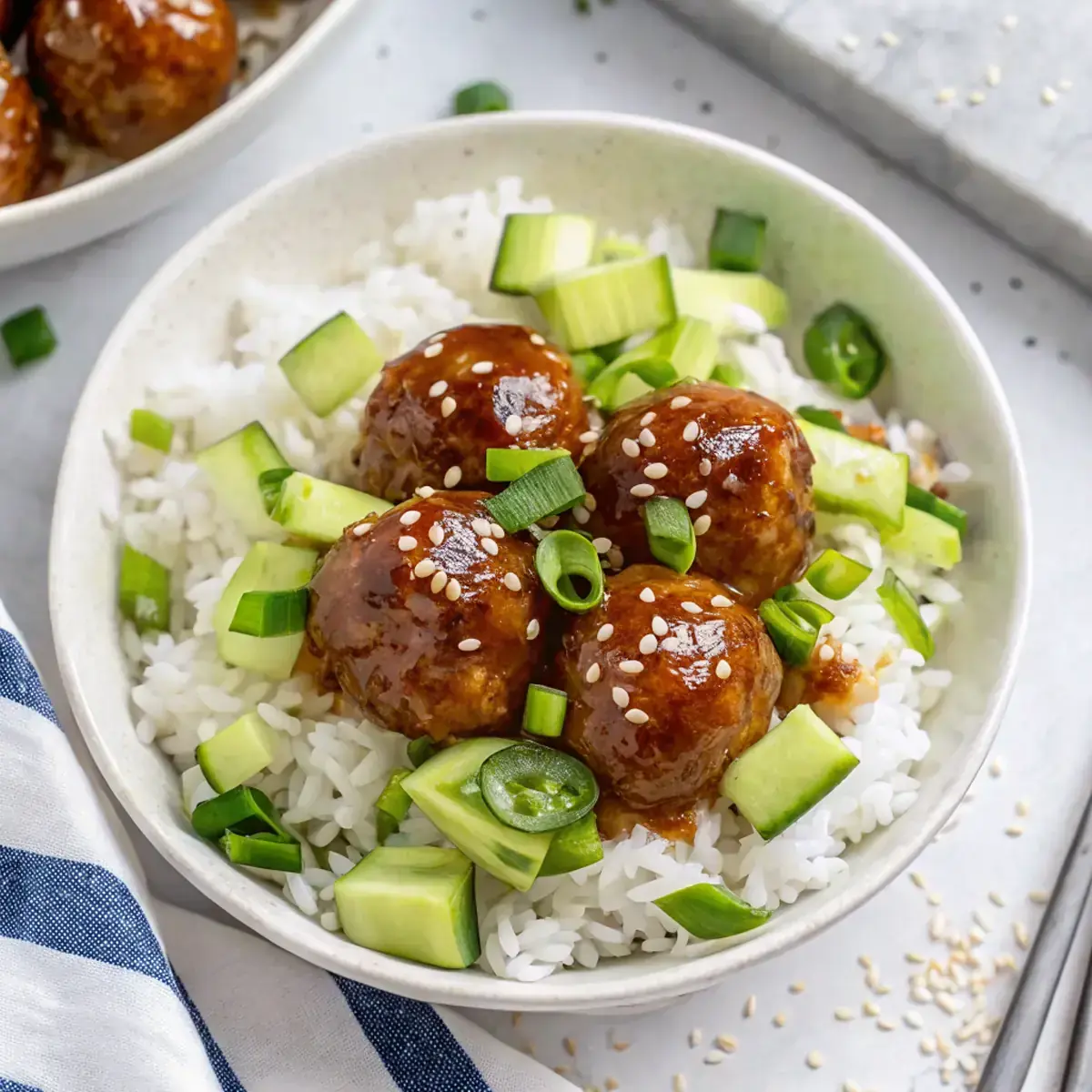 Easy Teriyaki Turkey Meatballs image1