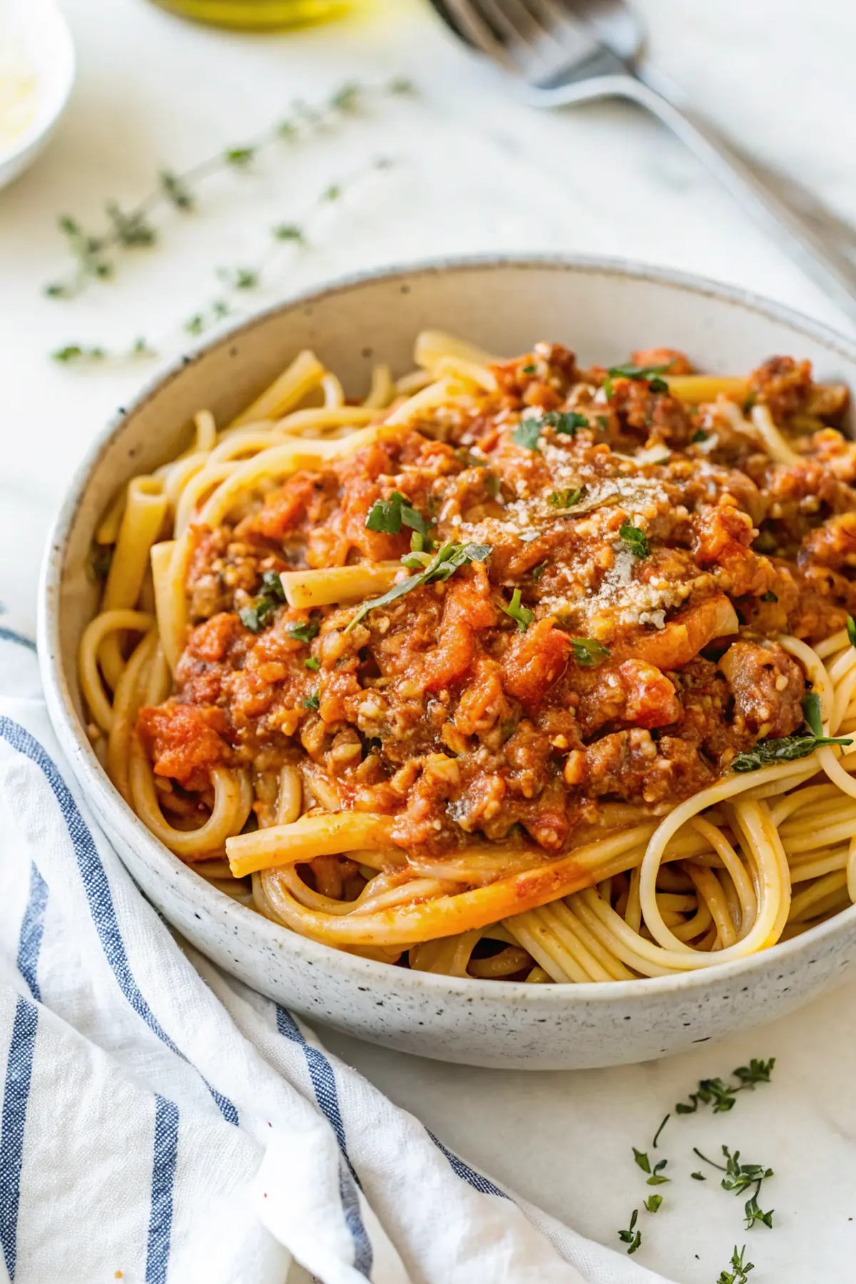 Easy Turkey Bolognese Pasta
