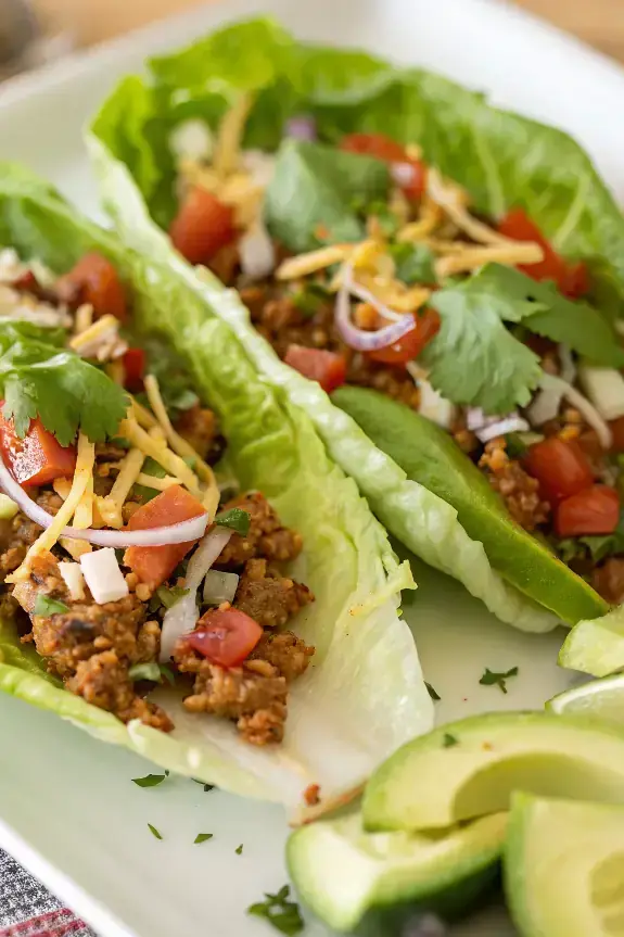 Easy Turkey Taco Lettuce Wraps
