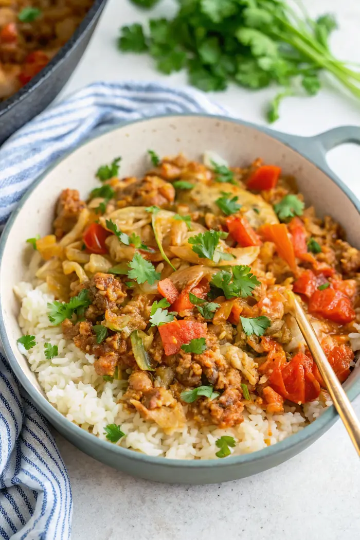 Easy Unstuffed Cabbage Roll Skillet