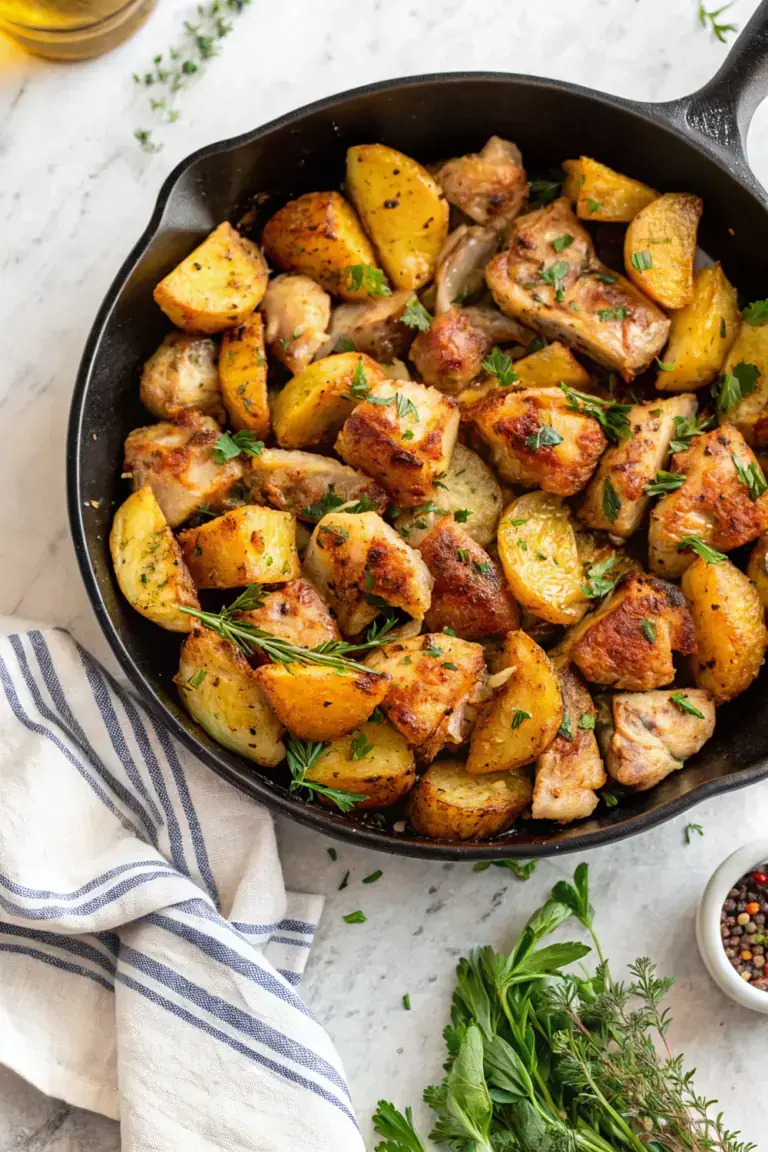 Garlic Butter Chicken Potato Skillet image1