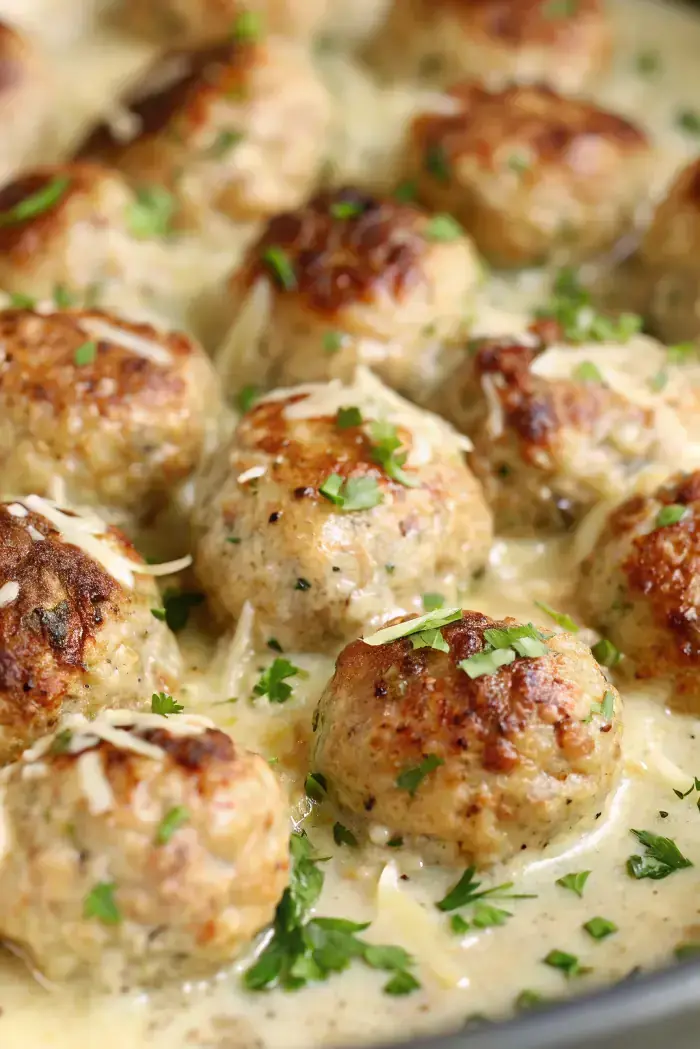 Garlic Parmesan Turkey Meatballs