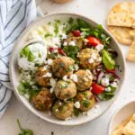 Greek Turkey Meatballs with Tzatziki image1