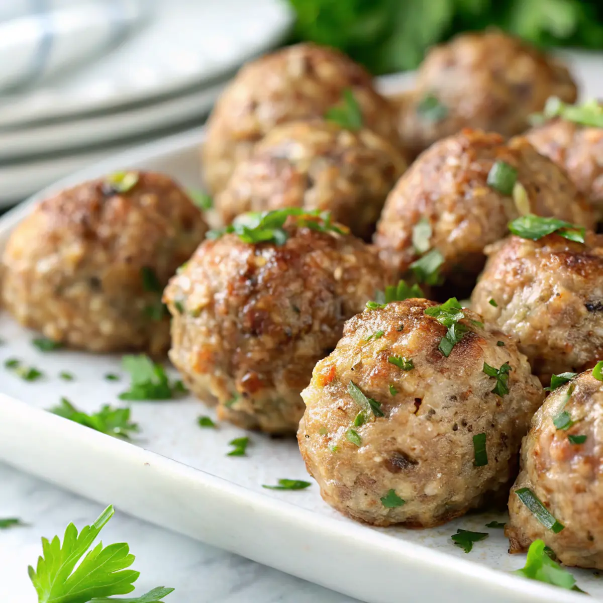 Healthy Baked Turkey Meatballs