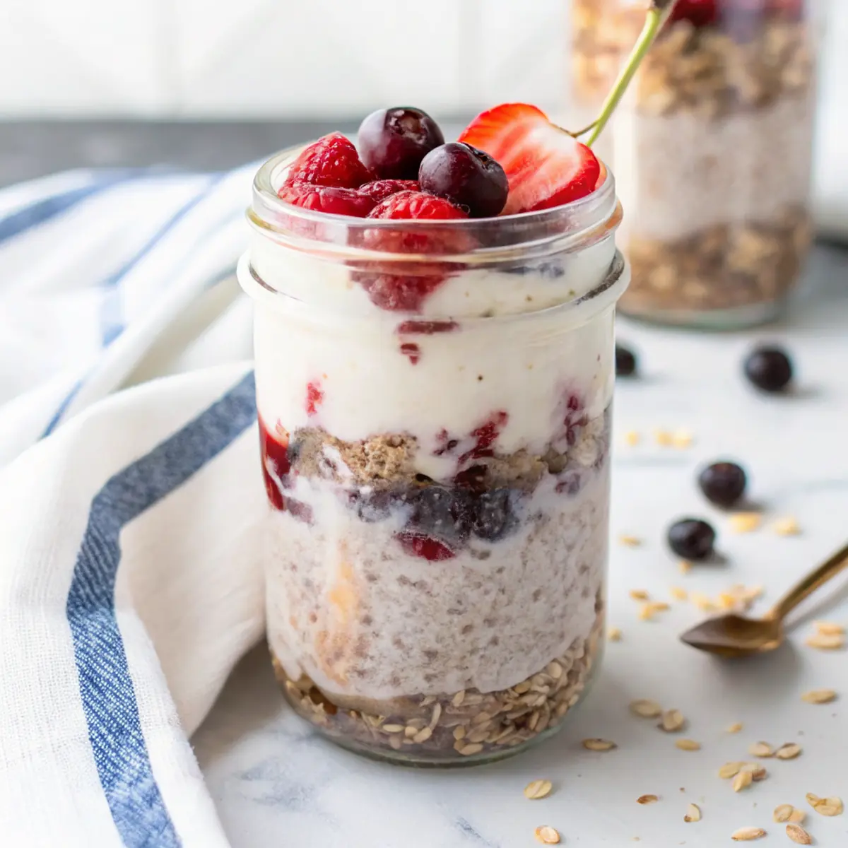 High-Protein Overnight Oats Recipe (+ High-Fiber)
