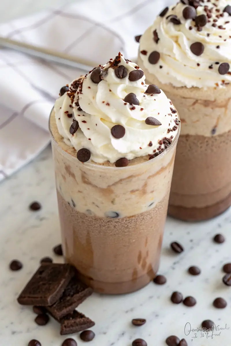 Homemade Chocolate Chip Mocha Frappuccino
