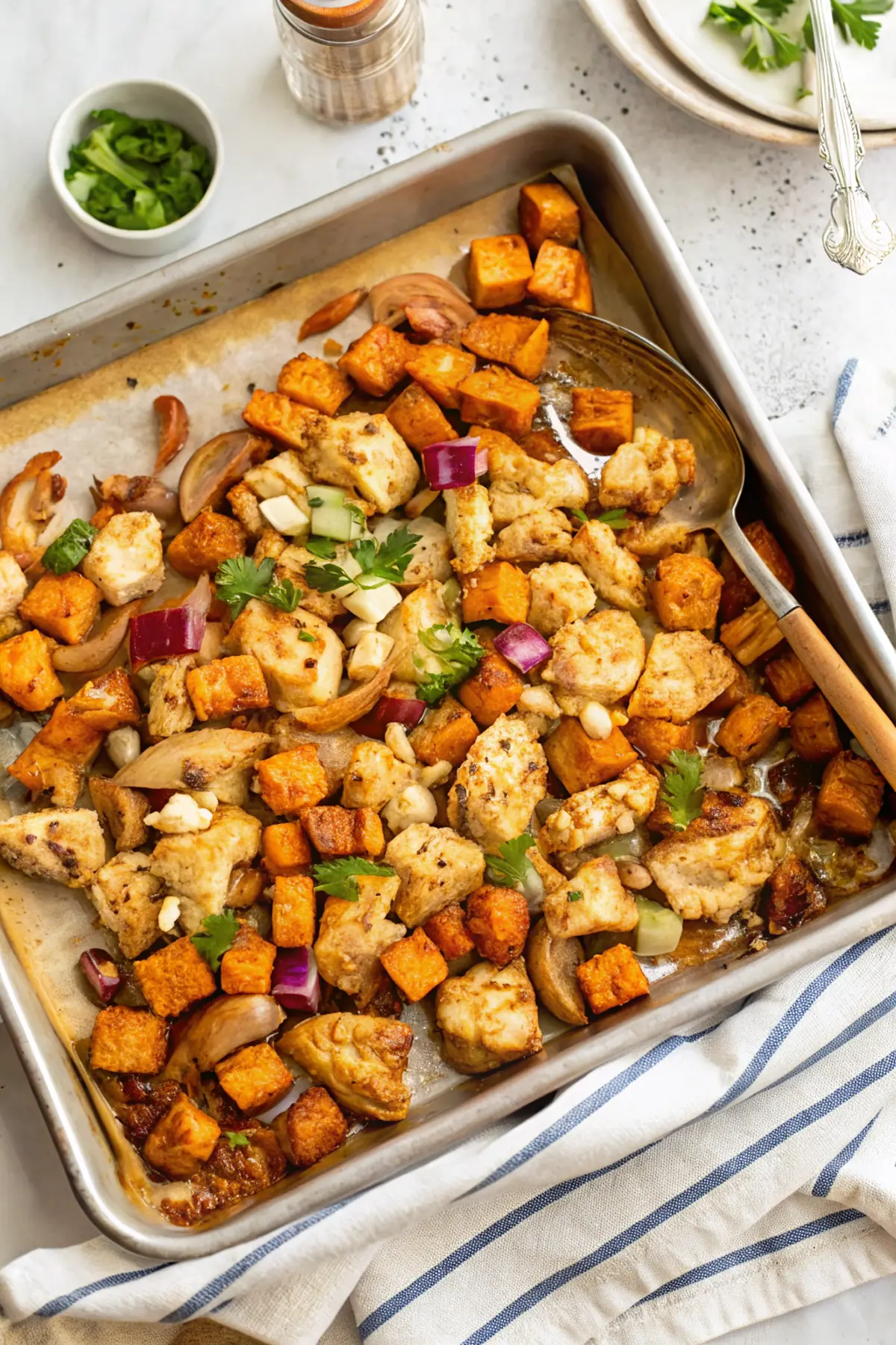 Hot Honey Chicken Sheet Pan Dinner image1