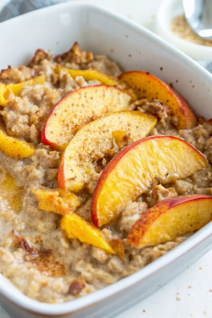 Peach Baked Oatmeal Delight