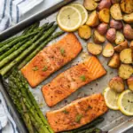 Sheet Pan Salmon Asparagus Dinner image1