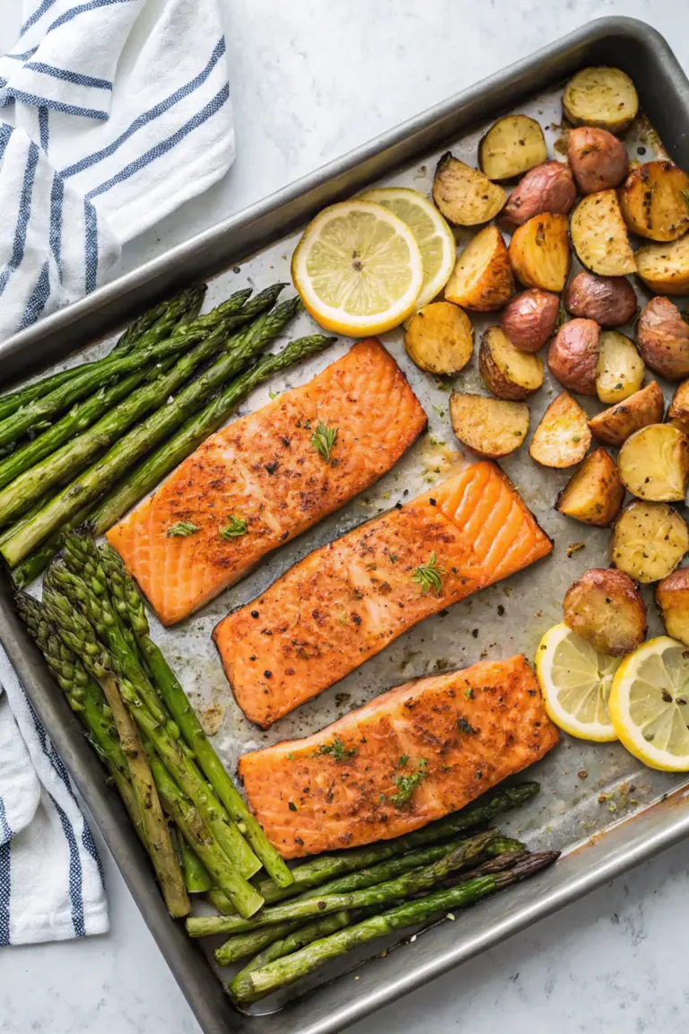 Sheet Pan Salmon Asparagus Dinner image1
