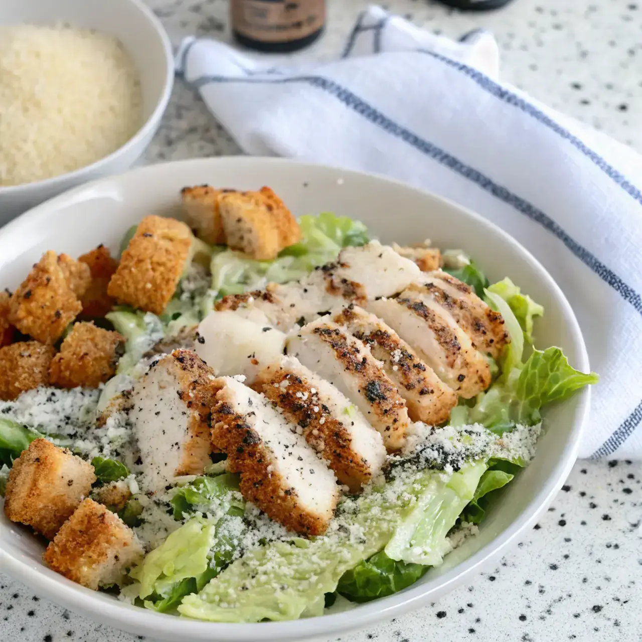 Simple Blackened Chicken Caesar Salad image1