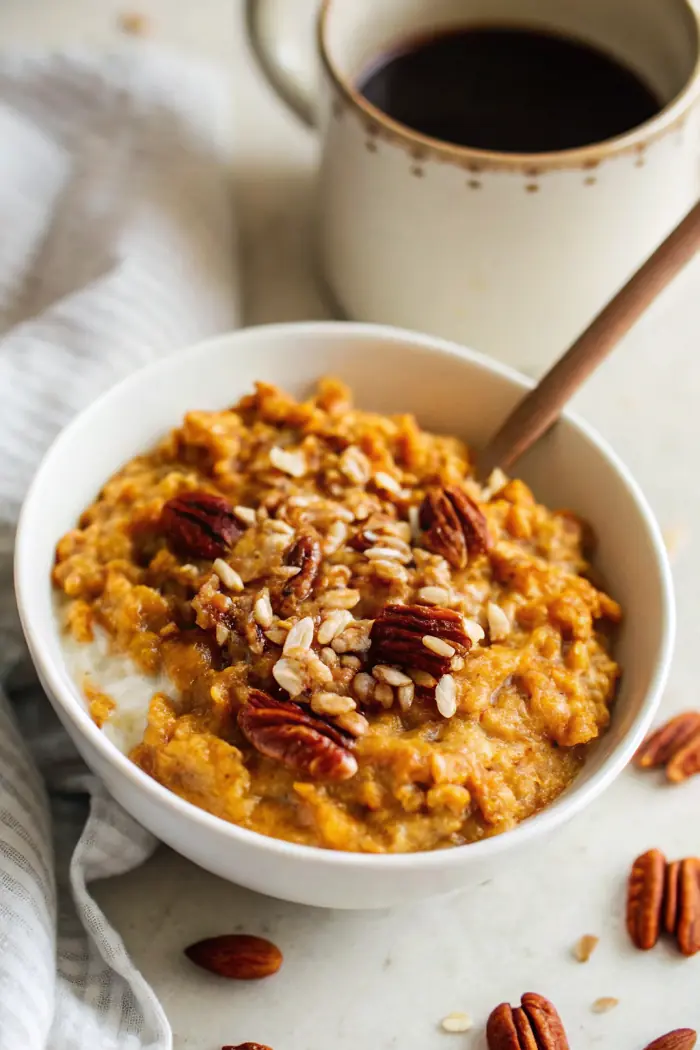 Slow Cooker Pumpkin Pie Oatmeal