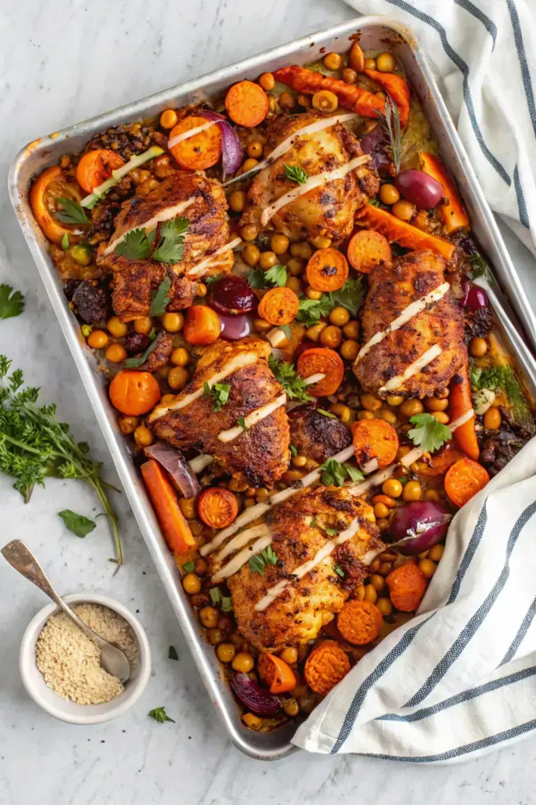 Spicy Harissa Sheet Pan Chicken image1