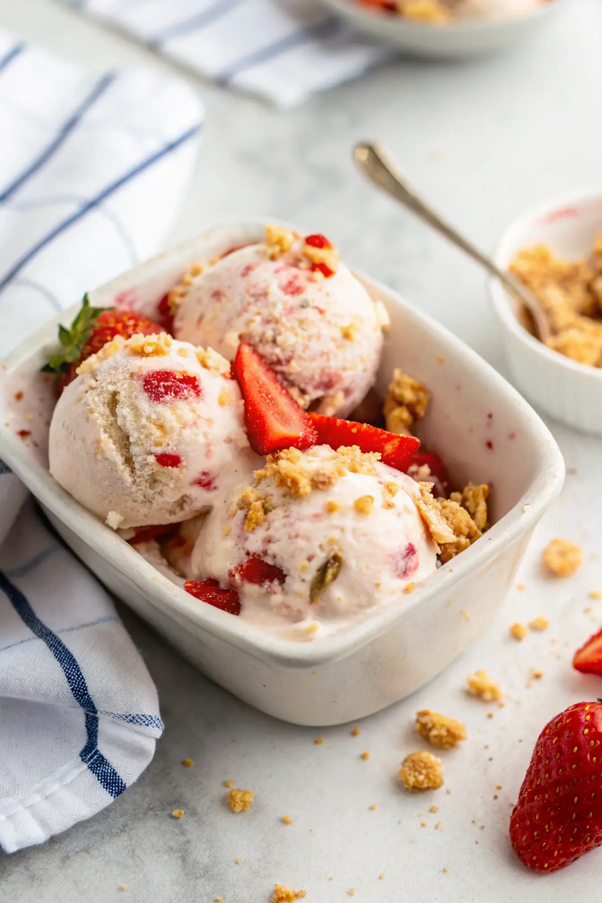 Strawberry Cheesecake Cottage Cheese Ice Cream image1