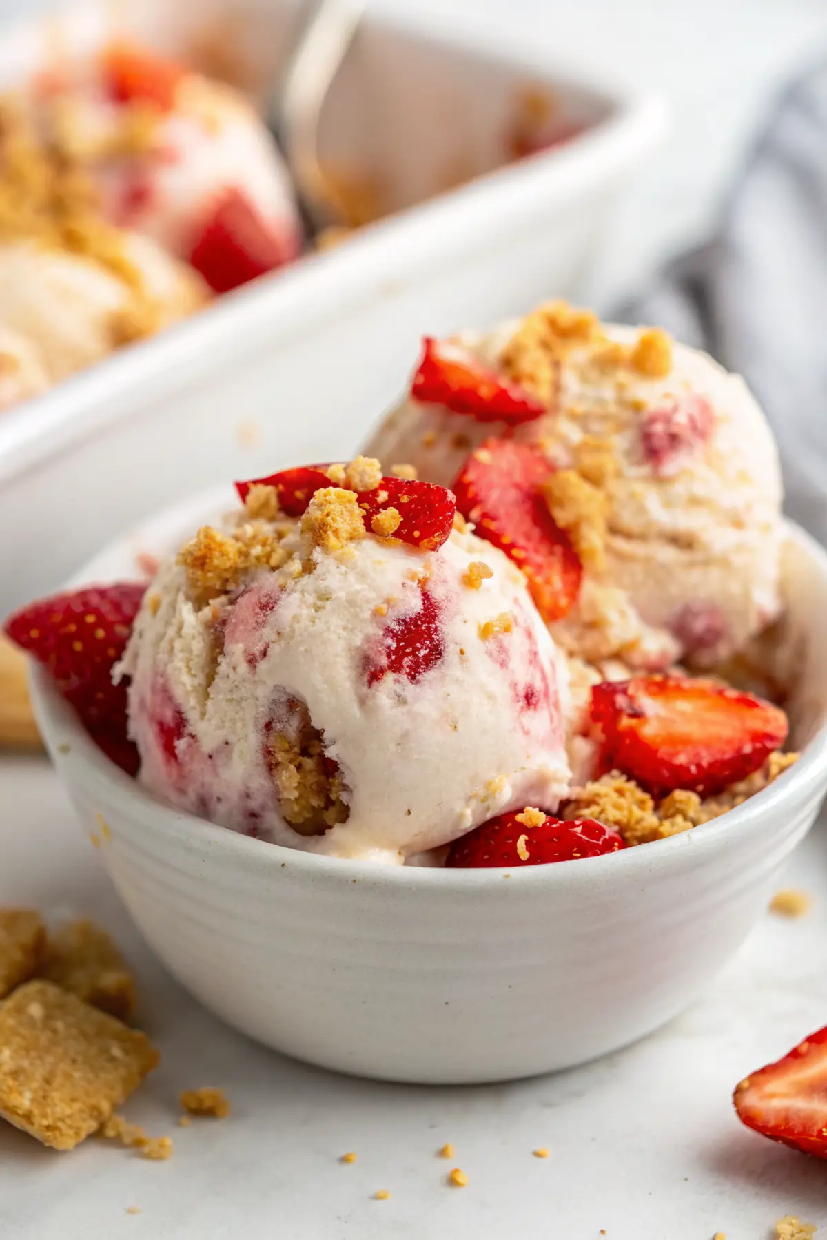 Strawberry Cheesecake Cottage Cheese Ice Cream