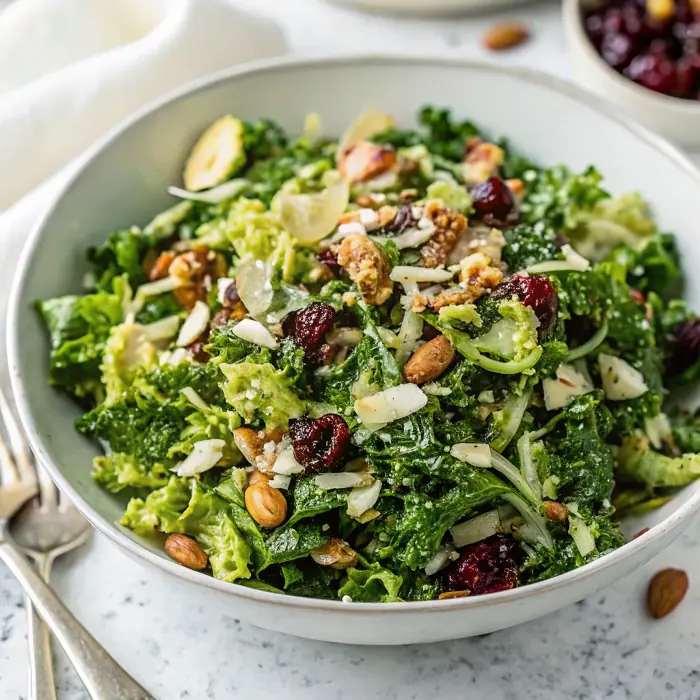 Tangy Kale and Brussels Salad